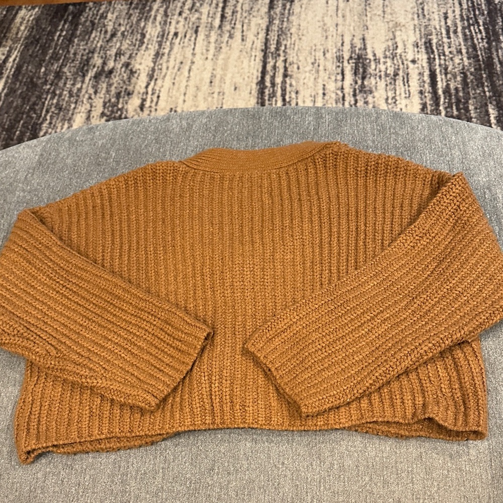 Zara Chunky Crop Knit Cardigan Sweater - Picture 6 of 6